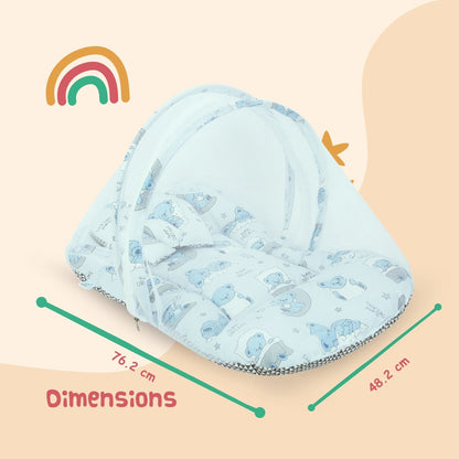 Baby Bed with Mosquito Net (Dreamy Skies)