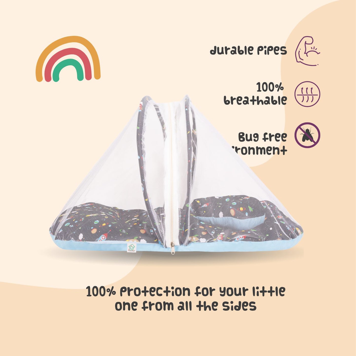 Baby Bed with Mosquito net (Space Snuggles)