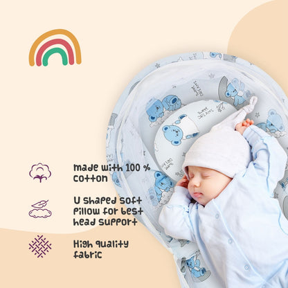 Baby Bed with Mosquito Net (Dreamy Skies)